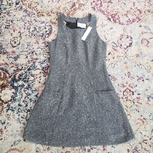 NEW Jaye.e. Metallic Tweed Dress With Patch Pockets Size Small